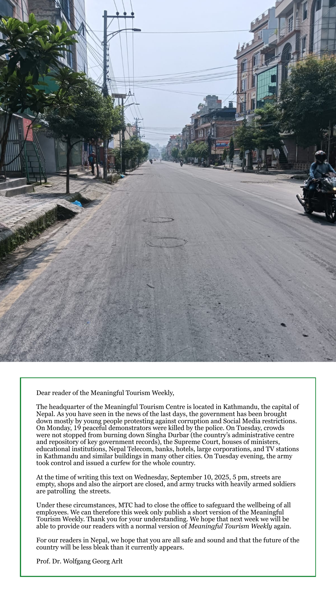 Tourism 24 years after the attack on the World Trade Centre towers